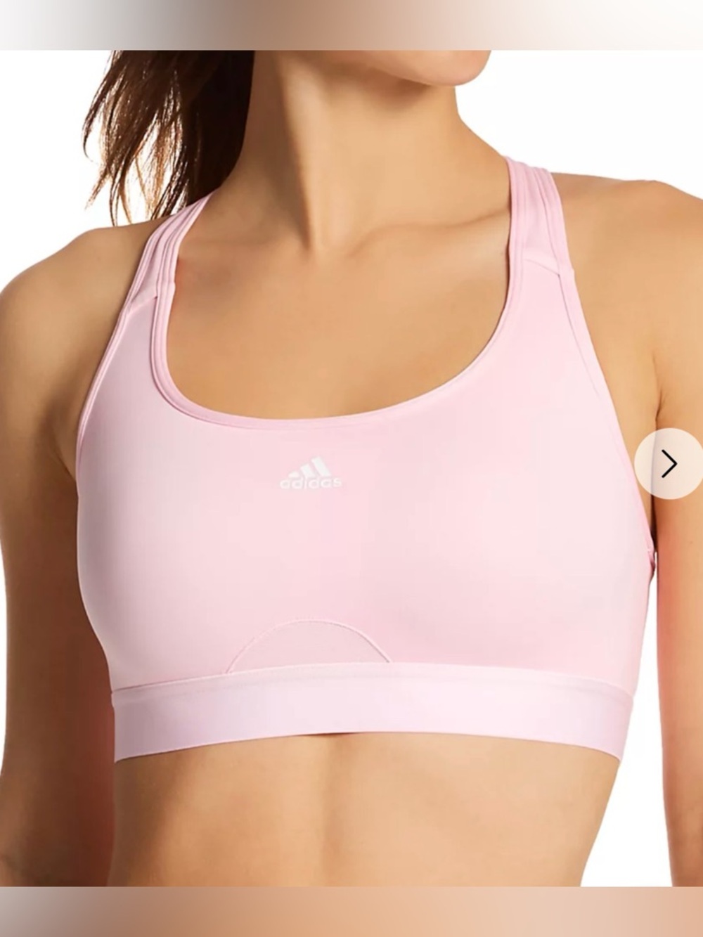 adidas Pink Medium-Impact Racerback Sports Bra Size XL DD